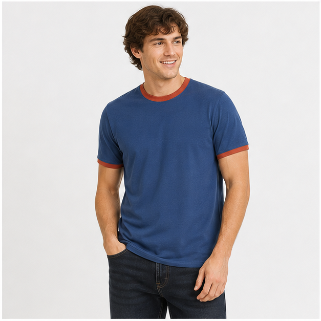 Men's Short-Sleeve Ringer T-Shirt - model view