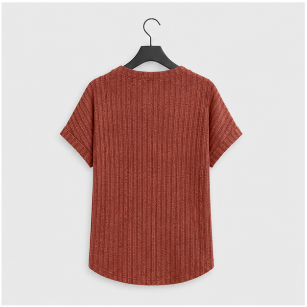 Womens Spring Tops 2026 Summer Dressy Casual Blouses Short Sleeve Cute V Neck Sweater Shirts Fashion Vacation Clothes - back 