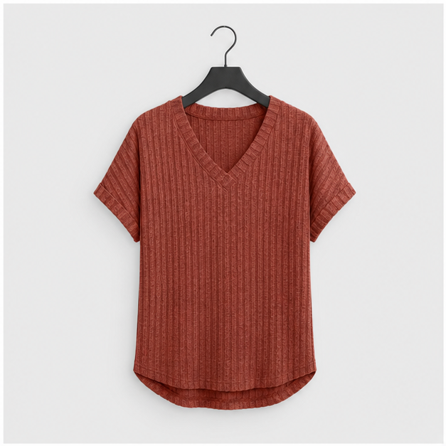 Womens Spring Tops 2026 Summer Dressy Casual Blouses Short Sleeve Cute V Neck Sweater Shirts Fashion Vacation Clothes - front