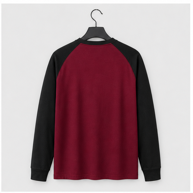 Men Men's Henley Shirt Fall Crewneck Color Block Slim Fit Long Sleeve T Shirts Button Up Tees - back view