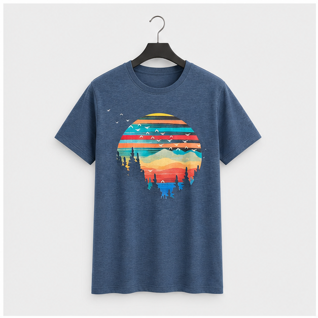 Mens Short Sleeve T-Shirts Graphic Crewneck Casual Printed Tee Summer Beach Hawaiian Vintage Shirts - front view