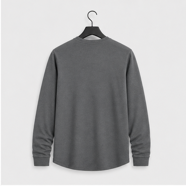 Men's Henley Shirts Long Sleeve Button T-Shirt Lightweight Fashion Casual Pullover Shirt - back view