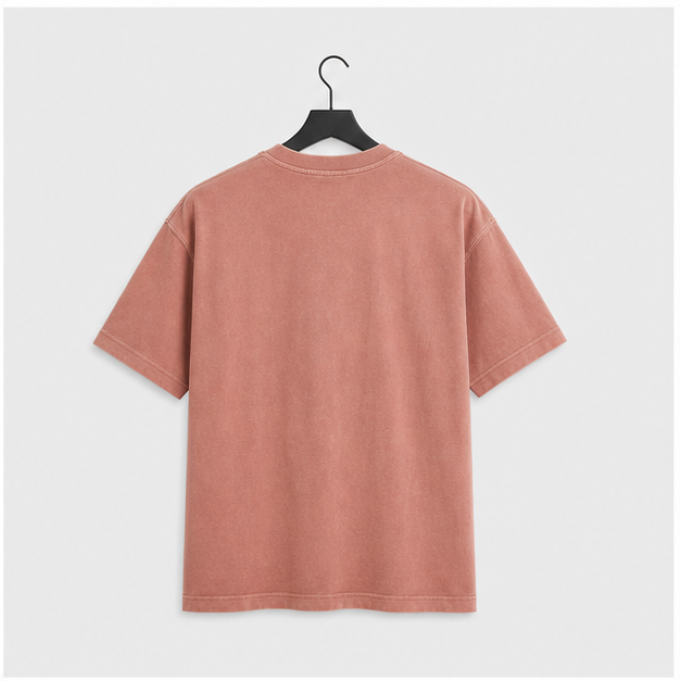 Men's Heavy Weight Boxy Crew Neck Short Sleeve T-Shirt - back view