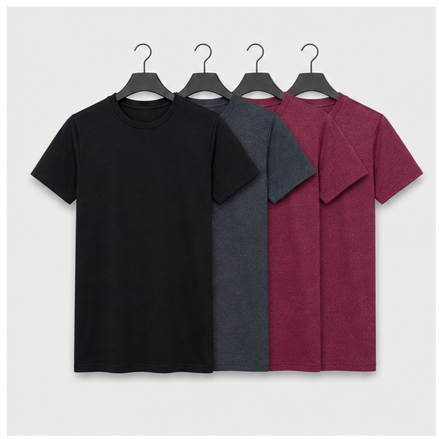 Mens T Shirts Soft Cotton Blend Crew Neck Tee S - 4XL Athletic Fit Plain Casual T-Shirt for Men - front view